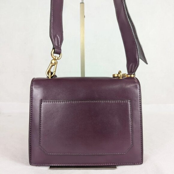 CHARLES & KEITH Boxy Push Lock Purple Crossbody Bag
